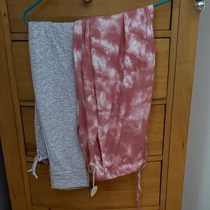 Women's Tie-Dye and Gray Pajama Set